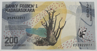 Old Vintage Africa Madagascar 200 Ariary Banknote | Collectable Grade