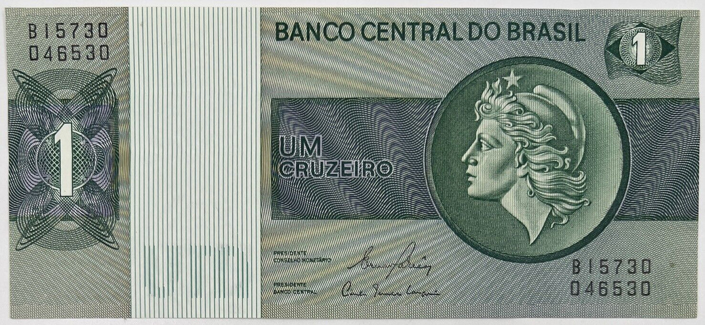 Old Vintage Brazil 1 Cruzeiro Banknote | Collectable Grade