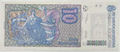 Old Vintage Argentina 10 Australes Banknote | Collectable Grade