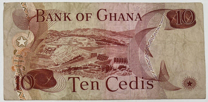 Old Vintage Ghana 10 Cedis Banknote | Collectable Grade