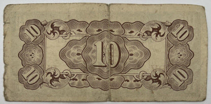 Old Vintage Japan 10 Centavos Banknote | Collectable Grade
