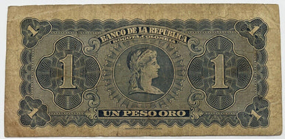 Old Vintage Colombia Un 1 Peso Banknote | Collectable Grade