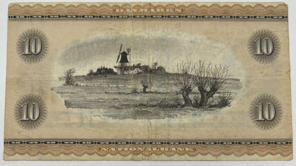 Old Vintage Denmark 10 Kroner Banknote | Collectable Grade