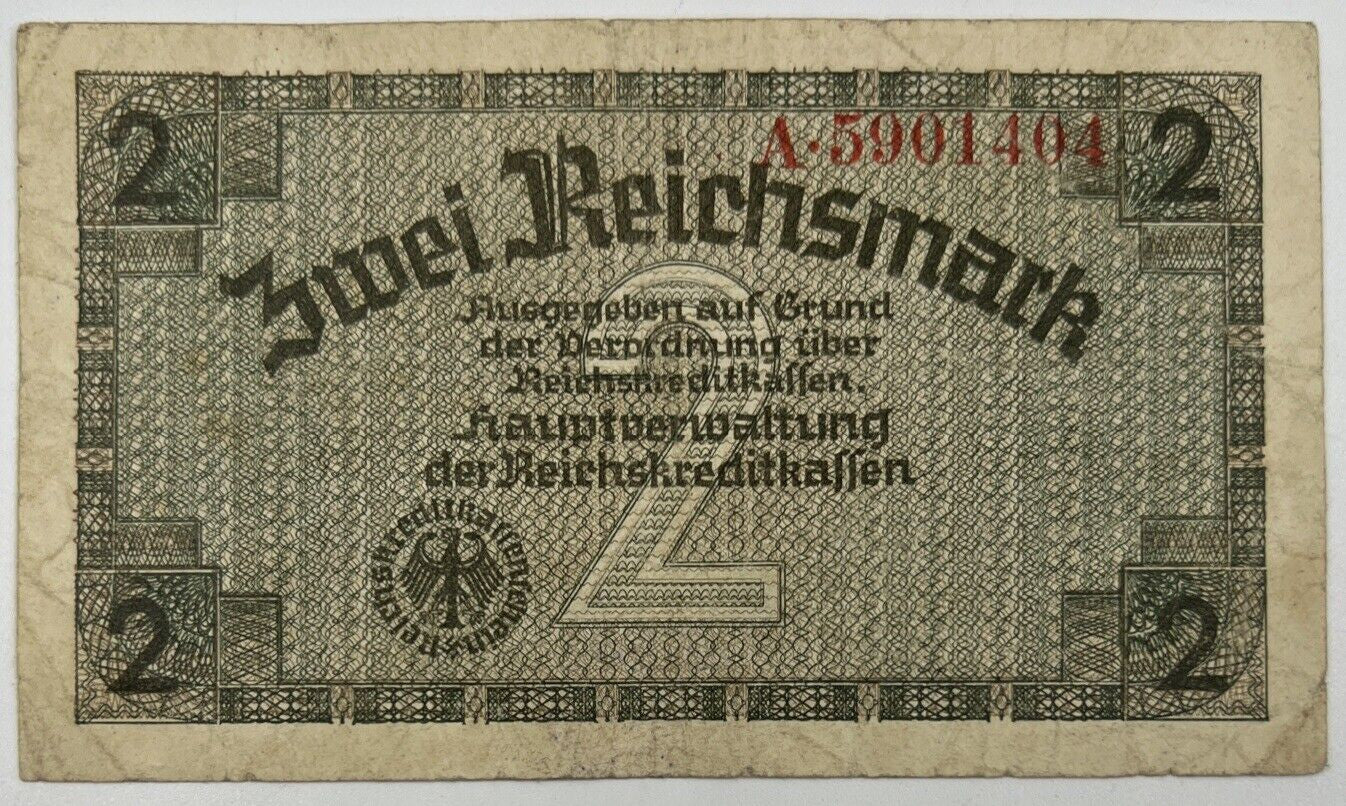 Old Vintage Germany 2 Mark Banknote | Collectable Grade