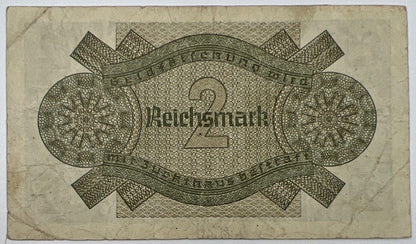 Old Vintage Germany 2 Mark Banknote | Collectable Grade