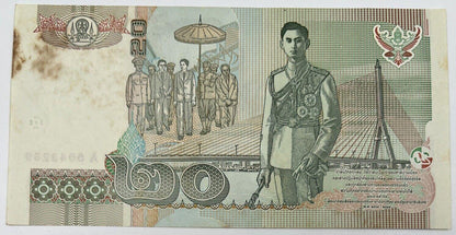 Old Vintage Rama XI Thailand 20 Baht Banknote | Collectable Grade