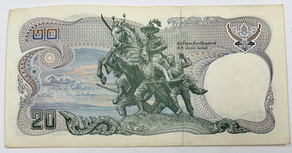 Old Vintage Rama XI Thailand 20 Baht Banknote | Collectable Grade