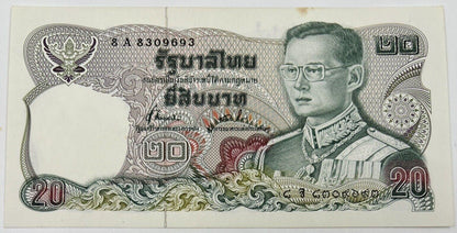 Old Vintage Rama XI Thailand 20 Baht Banknote | UNC Uncircilated