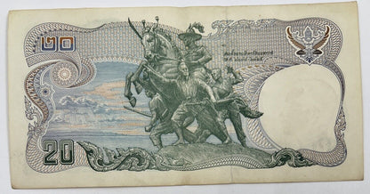 Old Vintage Rama XI Thailand 20 Baht Banknote | Collectable Grade