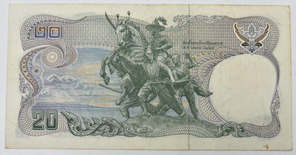 Old Vintage Rama XI Thailand 20 Baht Banknote | Collectable Grade