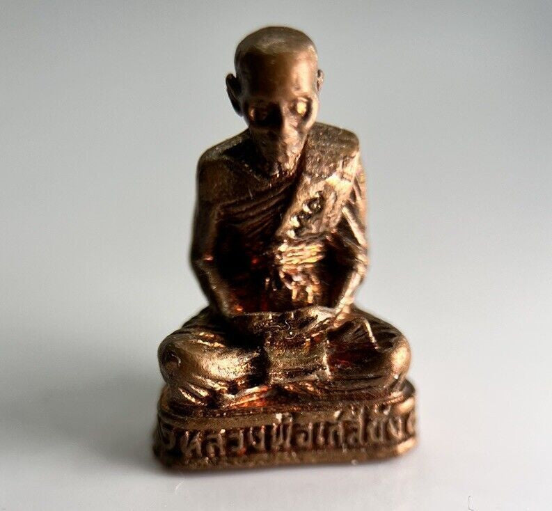 Thailand Vintage Thai Monk Charm Metal Statue | Height 2cm