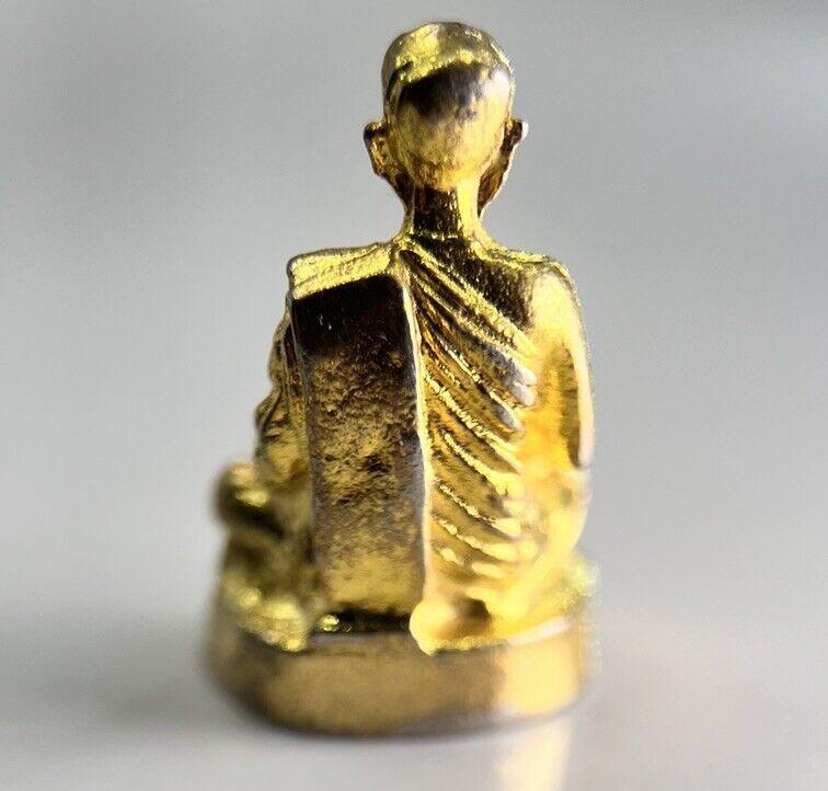 Thailand Vintage Thai Monk Charm Metal Statue | Height 2.5cm