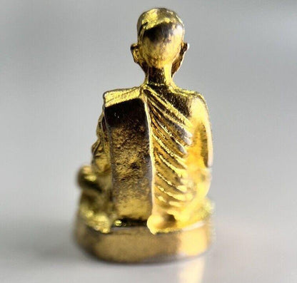 Thailand Vintage Thai Monk Charm Metal Statue | Height 2.5cm