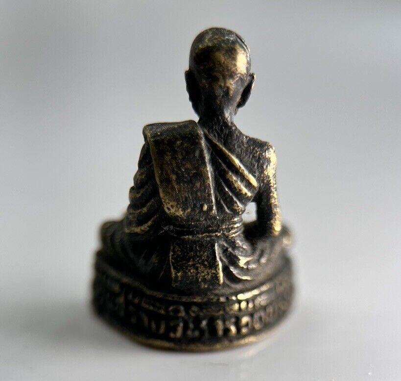 Thailand Vintage Thai Monk Charm Metal Statue | Height 2cm