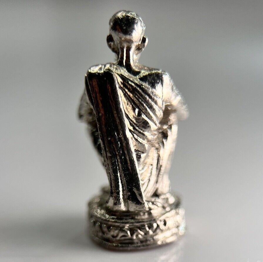 Thailand Vintage Thai Monk Charm Metal Statue | Height 2.5cm