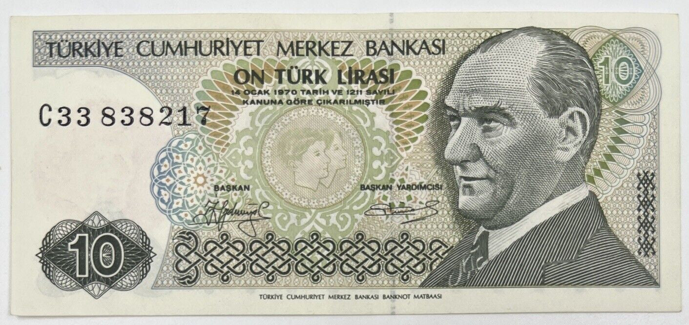 Old Vintage Turkey 10 Lirasi Banknote | Collectable Grade