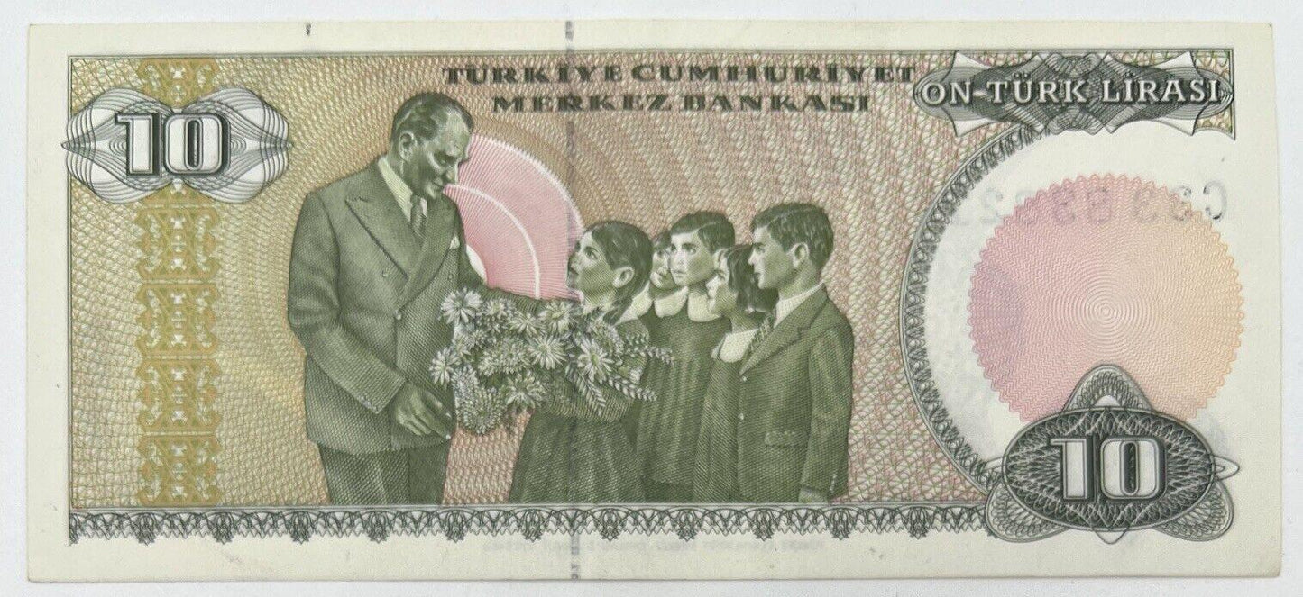 Old Vintage Turkey 10 Lirasi Banknote | Collectable Grade