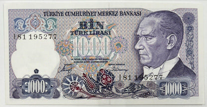 Old Vintage Turkey 1000 Lirasi Banknote | Collectable Grade