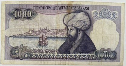 Old Vintage Turkey 1000 Lirasi Banknote | Collectable Grade