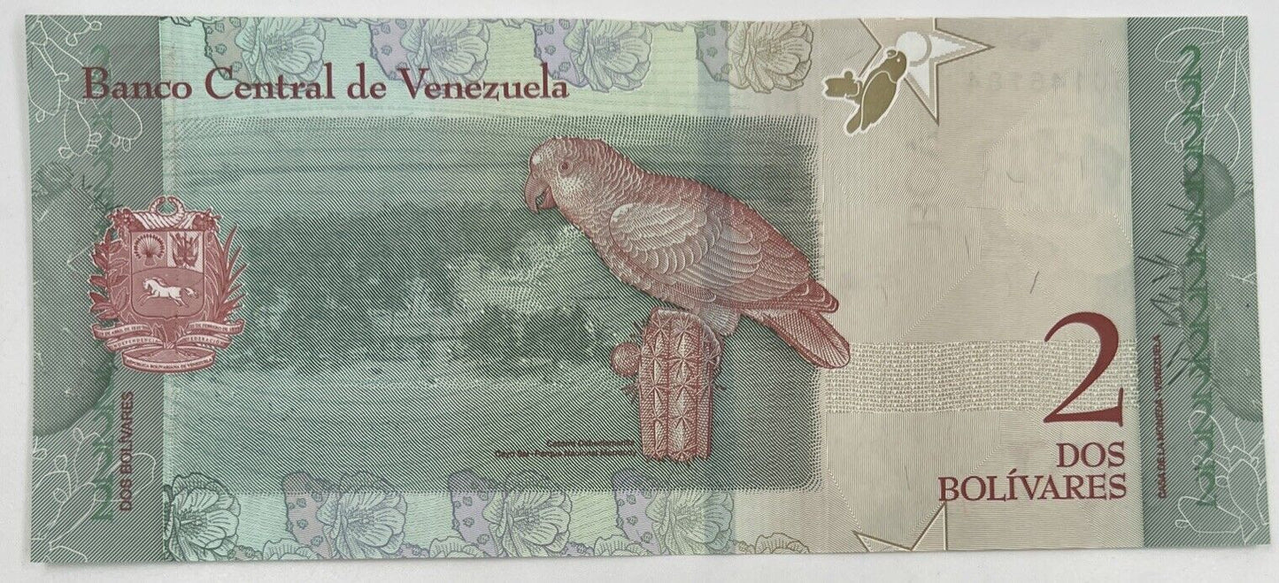 Old Vintage Venezuela 2 Bolivares Banknote | Collectable Grade