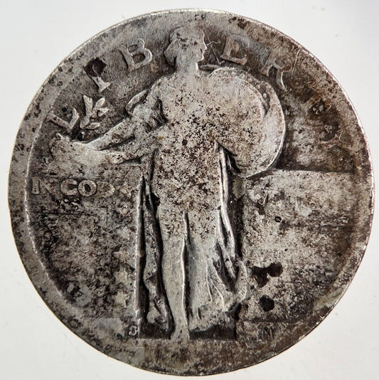 S US USA Quarter Dollar Standing Liberty Silver Coin | Collectable Grade