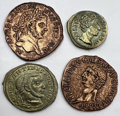 Roman Caracalla Imperatore Metal Novelty Prop Toy Coins | a1201