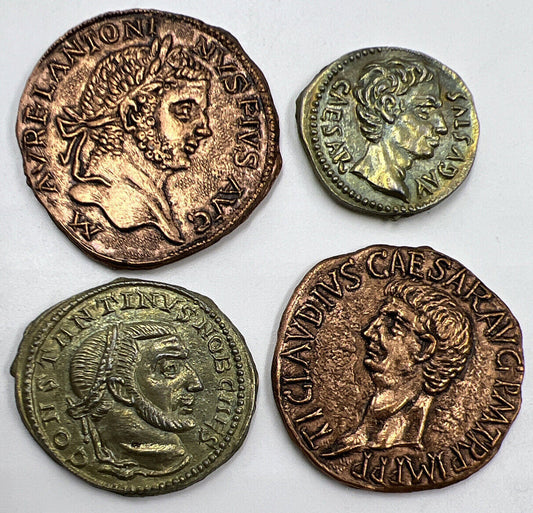 Roman Caracalla Imperatore Metal Novelty Prop Toy Coins | a1201
