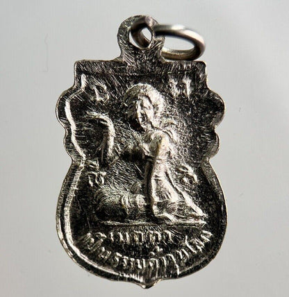 Thailand Thai Old Vintage Buddha Necklace Charm Amulet | Height 2.5cm