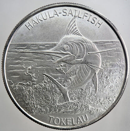Tokelau Hakula-Sailfish 1oz Silver Coin | Very High Grade | a1041