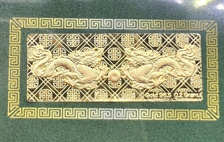 Thailand Thai 0.2g Gram Gold Bar 96.5% With Original Store Bag