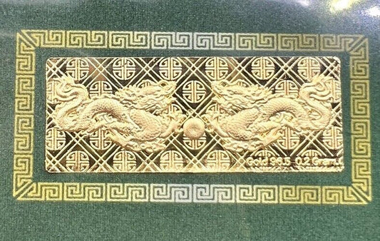 Thailand Thai 0.2g Gram Gold Bar 96.5% With Original Store Bag