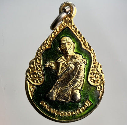 Thailand Thai Old Vintage Monk Necklace Charm Amulet | Height 3cm