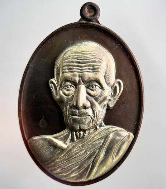 Thailand Thai Old Vintage Monk Necklace Charm Amulet | Height 4cm