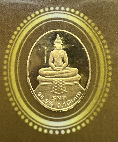 Thailand Thai 0.1g Gram Gold Bar 96.5% With Original Store Bag