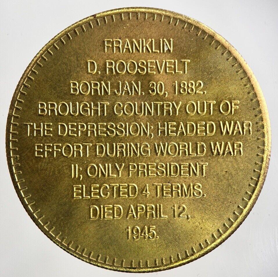 US USA Commemorative Franklin Roosevelt Token Coin | Very High Grade