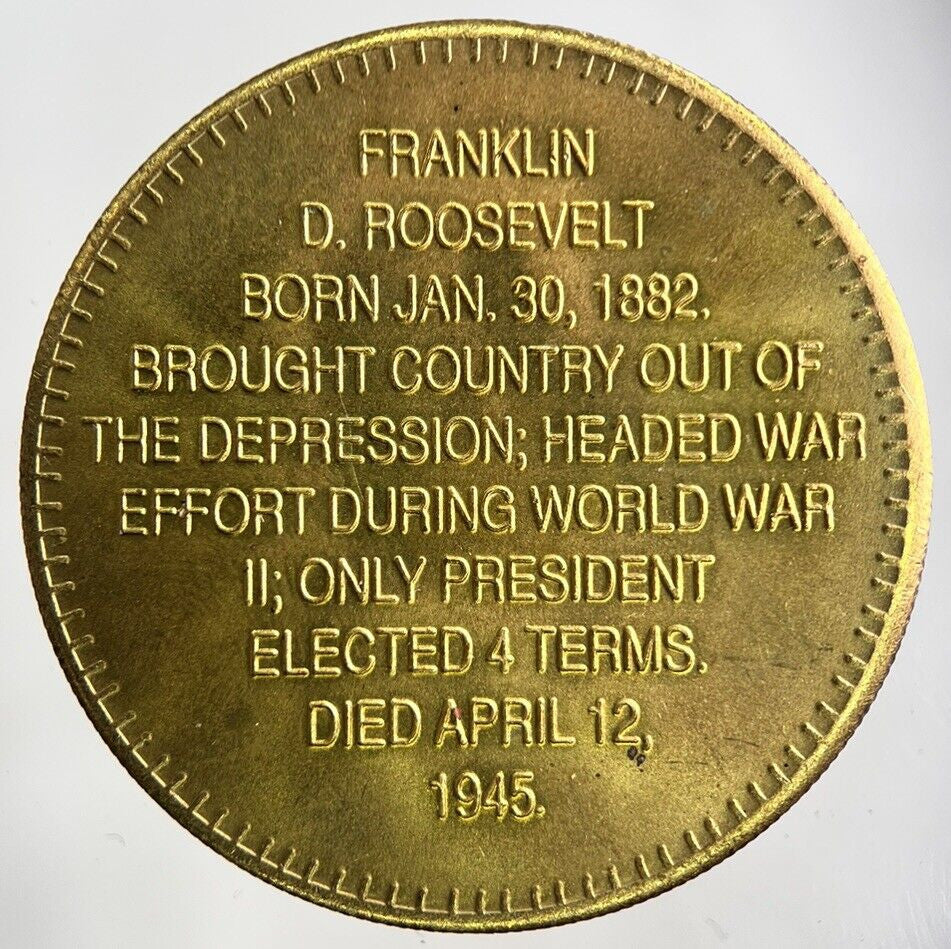 US USA Commemorative Franklin Roosevelt Token Coin | Very High Grade