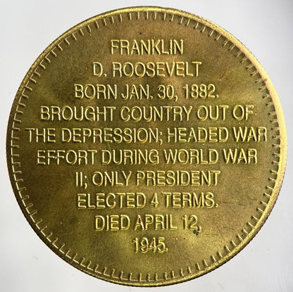 US USA Commemorative Franklin Roosevelt Token Coin | Very High Grade