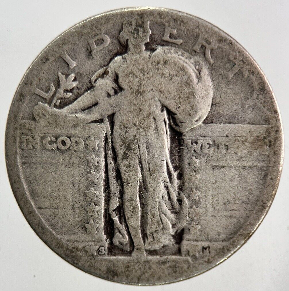 US USA One Quarter Standing Liberty Silver Coin | Collectable Grade