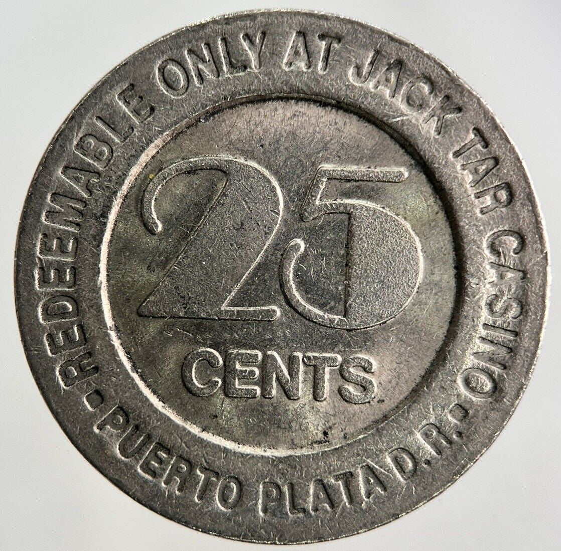 US USA Jack Tar Casino Resort 25 Cents Token Coin | Fine Collectable Grade