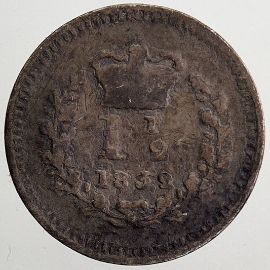 Victoria 1-1/2 Three-Half-Pence Silver Coin | Collectable Grade a5451