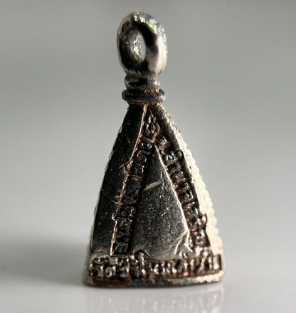 Vintage Thailand Thai 3 Sided Buddha Necklace Charm Amulet | Height 2cm
