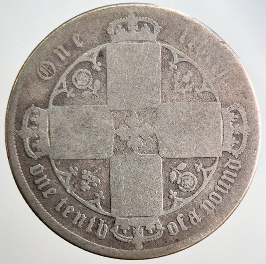 Victoria Gothic Florin Silver Coin | Fair Grade | a3161