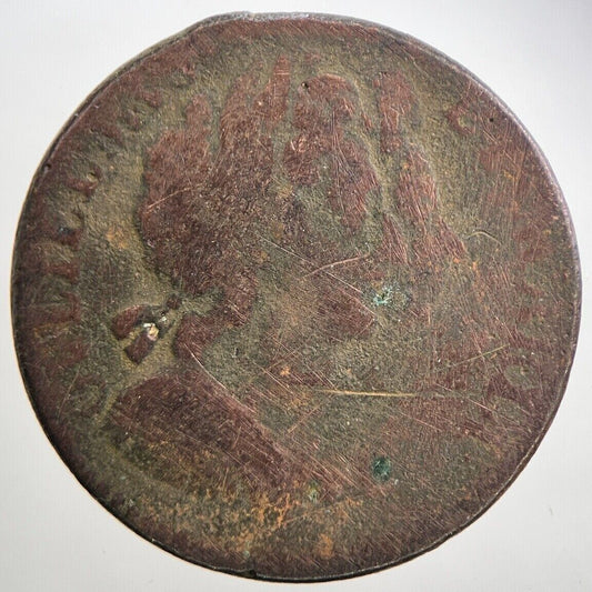 William III & Mary Half-Penny Coin | Fair Grade | a2145
