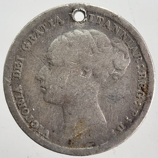 Victoria Young Head Sixpence Silver Coin | Fair Grade | a7134