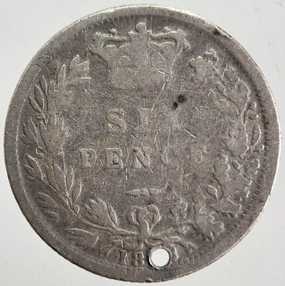 Victoria Young Head Sixpence Silver Coin | Fair Grade | a7134