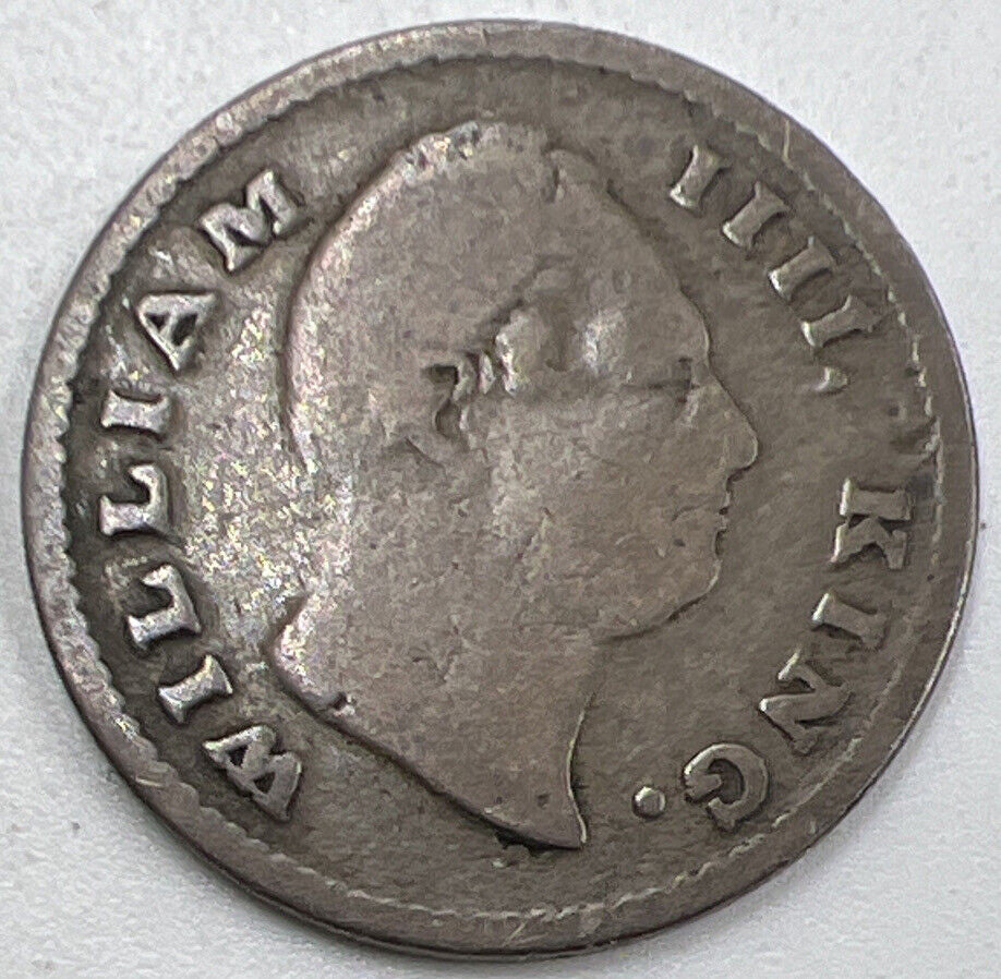 William IV Quarter 1/4 Rupee India Silver Coin | Fair Grade | a860