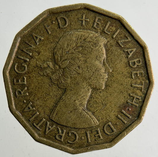 1960 Elizabeth II 2nd Brass Threepence Coin | Fine Collectable Grade