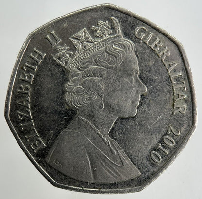 2010 Capture Of Gibraltar 50p Fifty-Pence Coin | Fine Grade