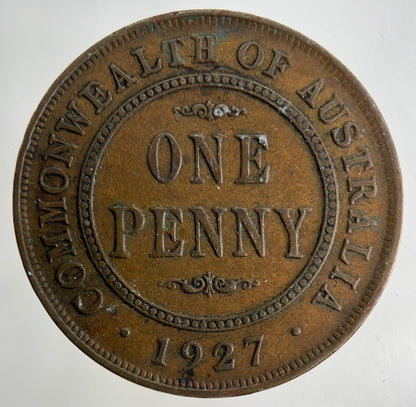 1927 Australia One Penny Coin | Fine Collectable Grade