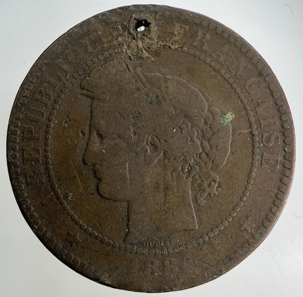 1884 France 10 Centimes Coin | Collectable Grade